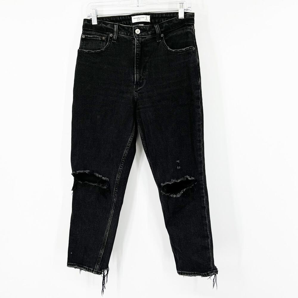Abercrombie & Fitch Curve Love The Mom High Rise Jeans SHORT